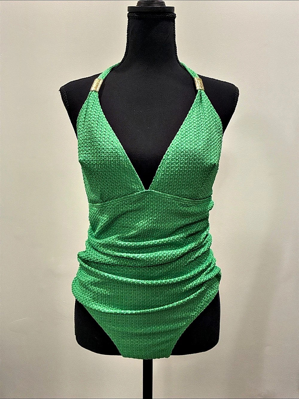 Cupshe Green Halter Slim & Sculpt One-Piece Swimsuit